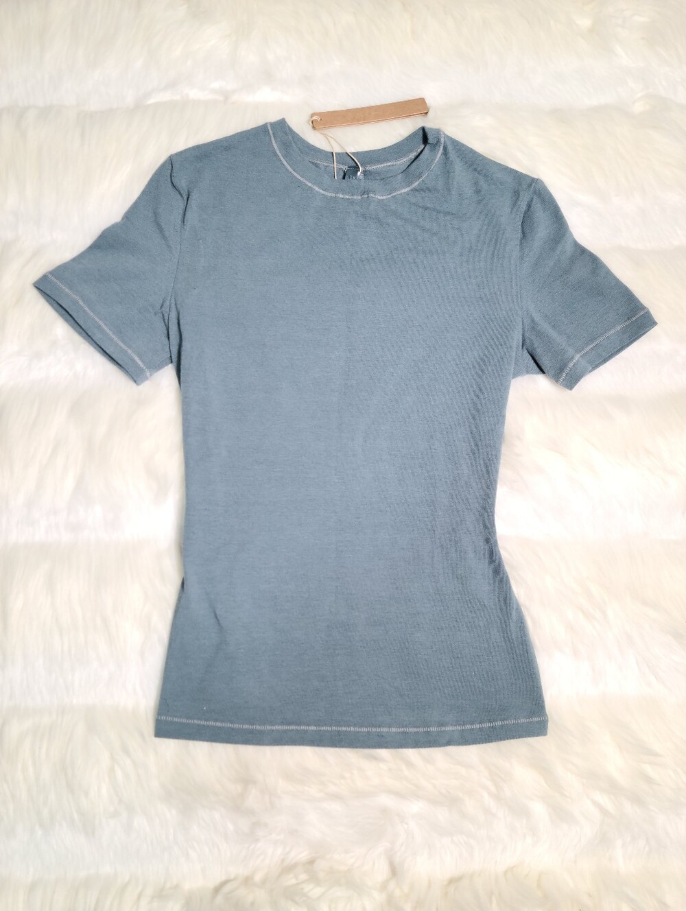 SKIMS Cottom Jersey T-shirt Blue Kyanite Women XS NEW
